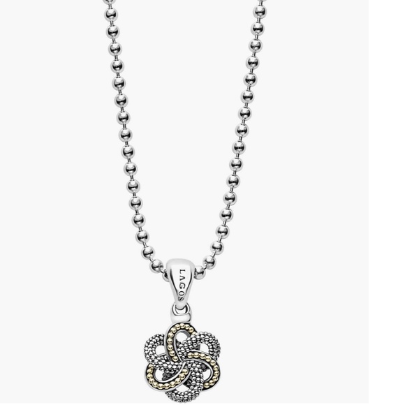 Lagos Sterling Silver Love Knot Pendant Necklace - Picture 2 of 12